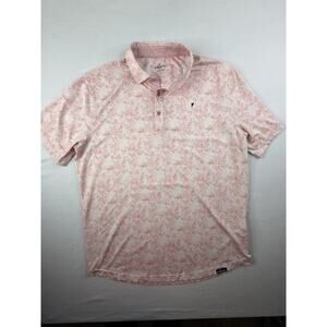 Primo Shirt Adult Extra Large Pink White Polo Golf Performance Stretch Mens XL